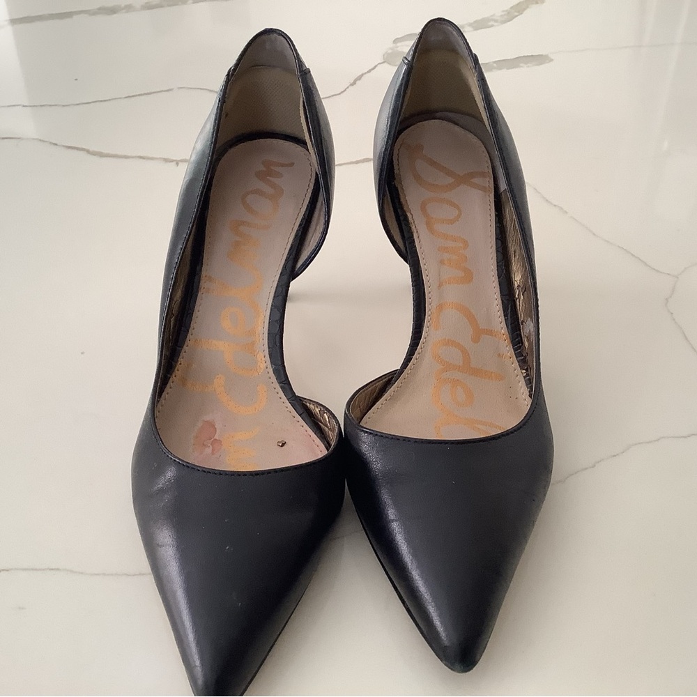 Sam Edelman Black Pointed Toe Heels